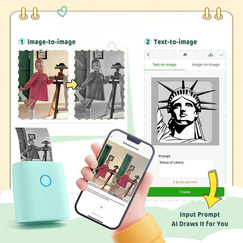Eroenir Mini Sticker Printer